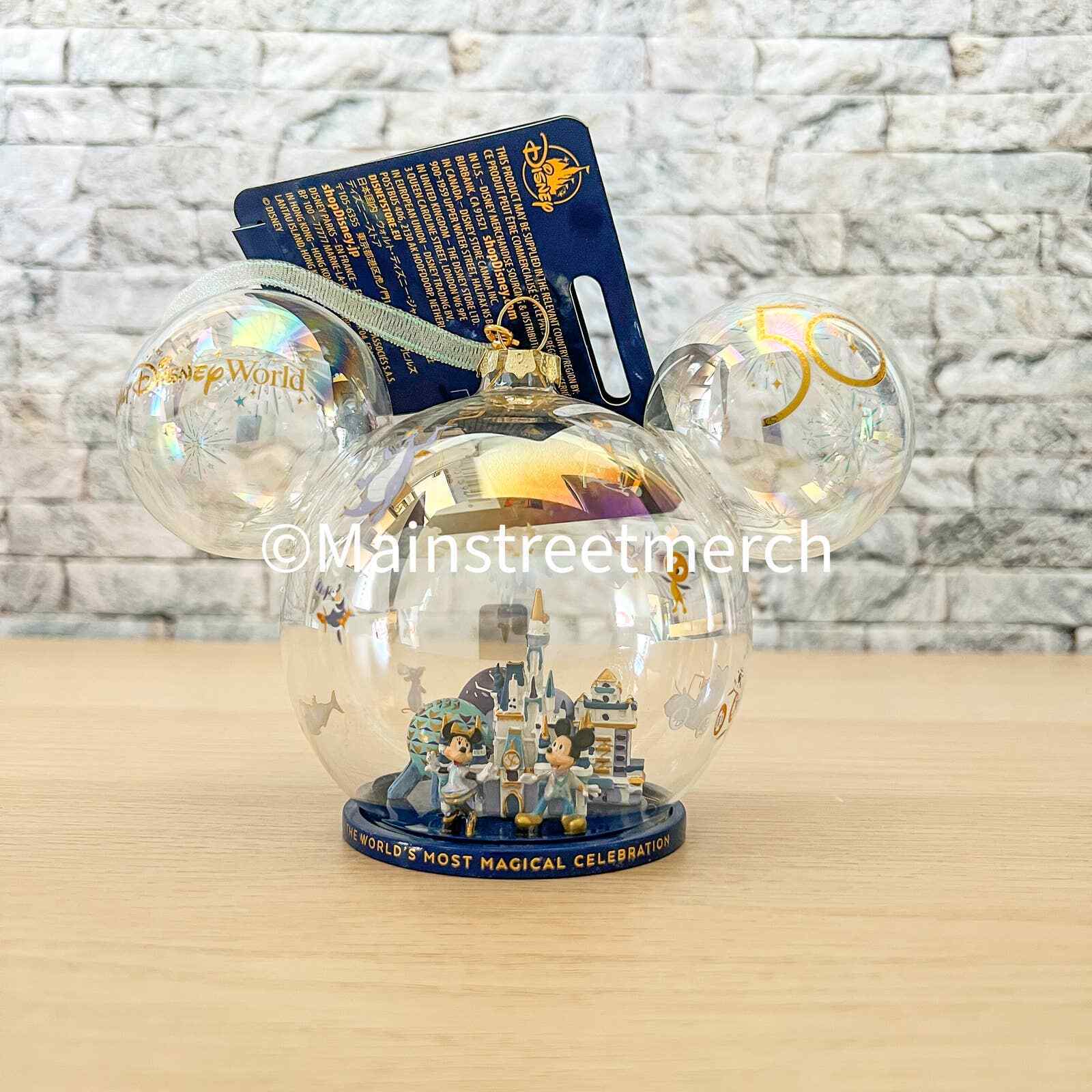 Walt Disney World 50th Anniversary New W/Tags Cinderella Castle Glass