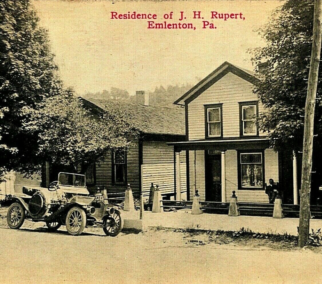 Antique Emlenton PA Postcard Pennsylvania Railroad Station Antique