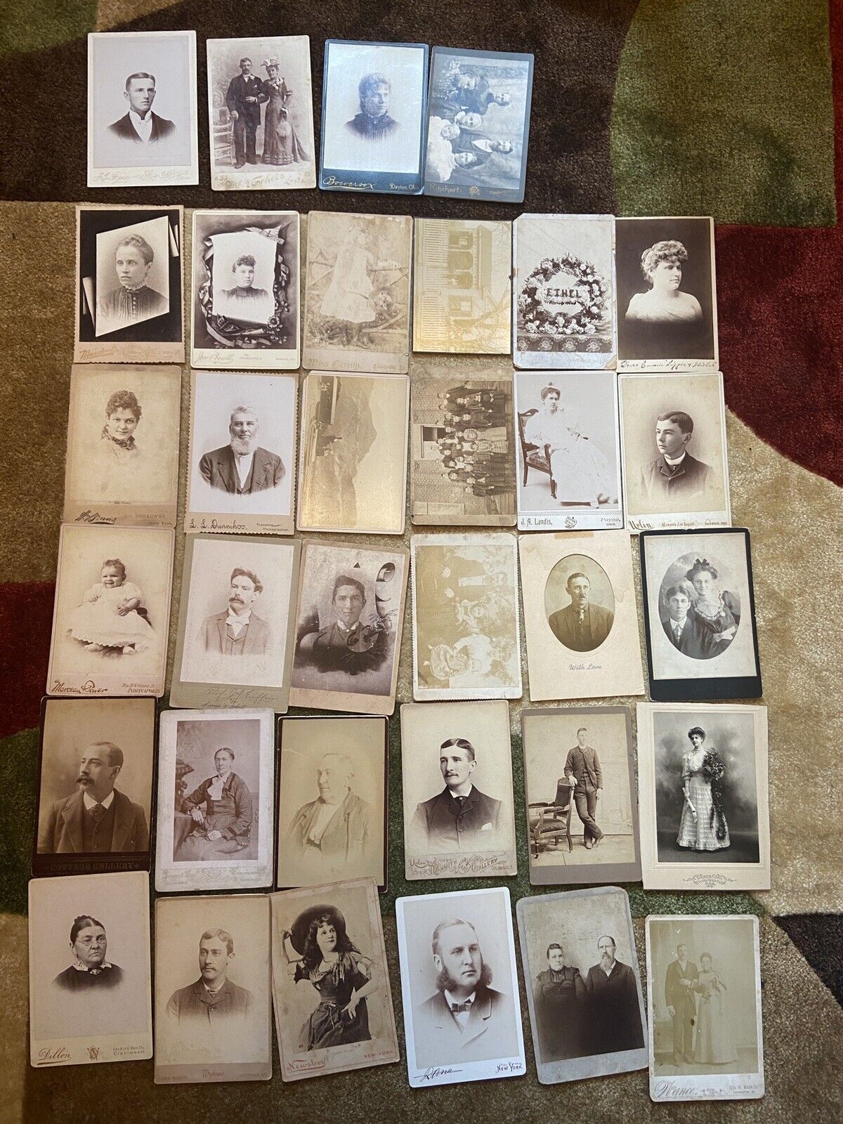 34 LARGE CARDS PHOTOGRAPHS Antique Price Guide Details Page