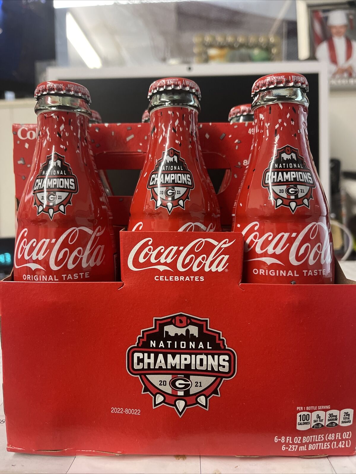 University of 2021 National Champions CocaCola Coke Bottle 6