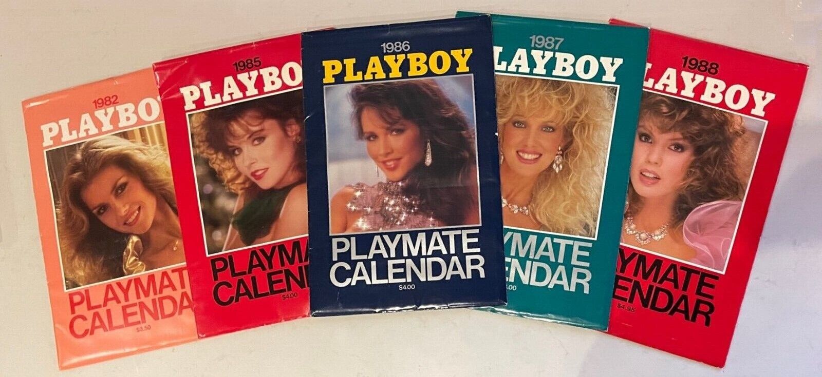 PLAYBOY 1982 1985 1986 1987 1988 Playmate Wall Calendars w/ Envelopes