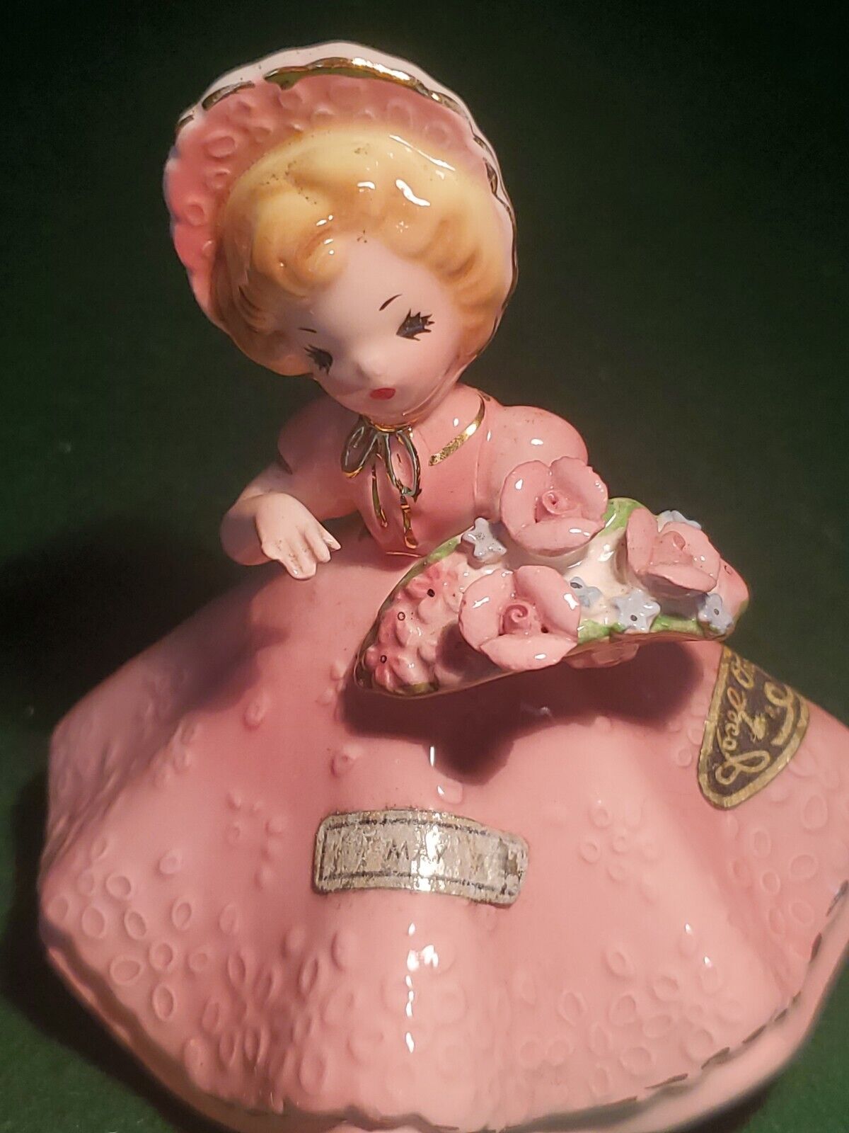VINTAGE JOSEF ORIGINALS FIGURINE MAY FROM DOLL OF THE MONTH SERIES