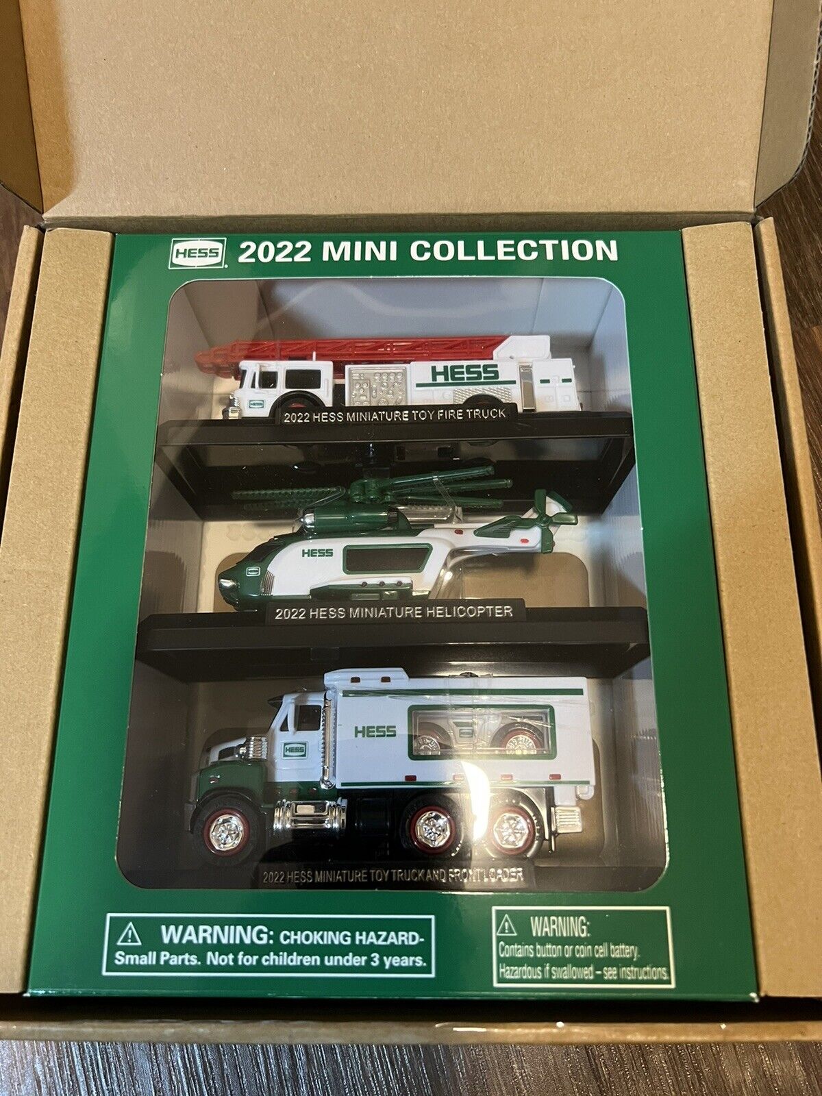 2022 HESS MINI TOY TRUCKS NEW IN UNOPENED BOX FIRE TRUCK HELICOPTER