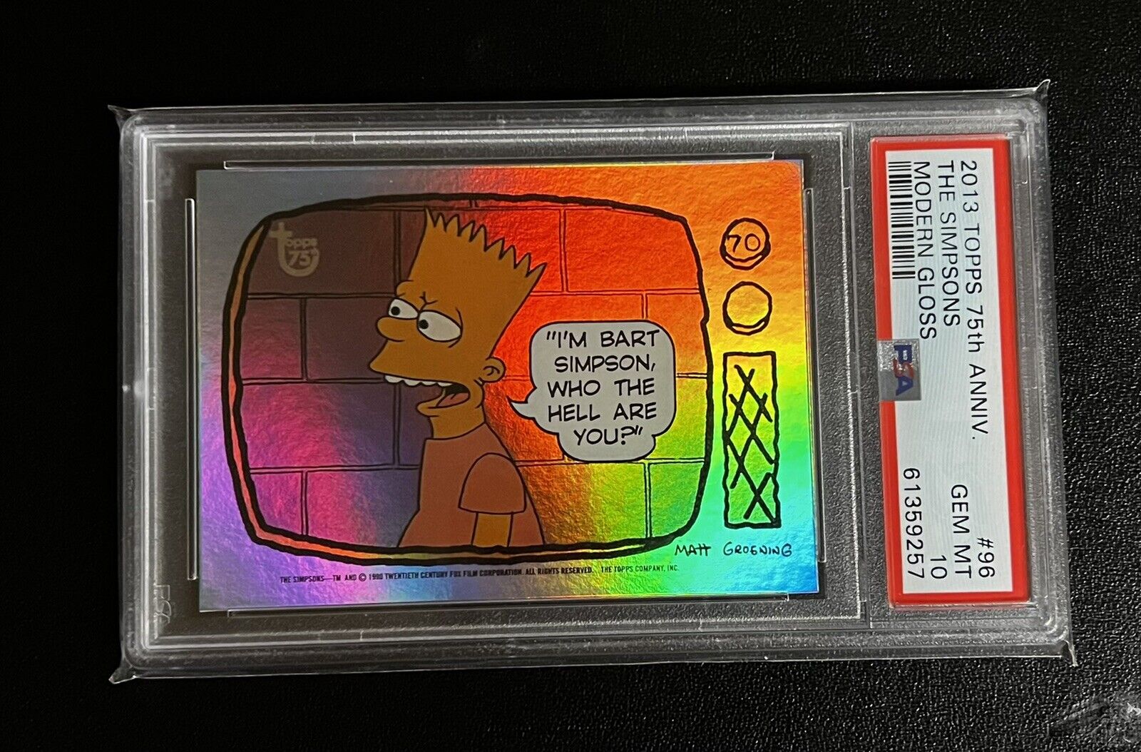 2013 Topps 75th Anniversary The Simpsons Im Bart Simpson 96 PSA 10 Pop 2013 Topps 75th Anniversary The Simpsons Im Bart Simpson 96 PSA 10 Pop