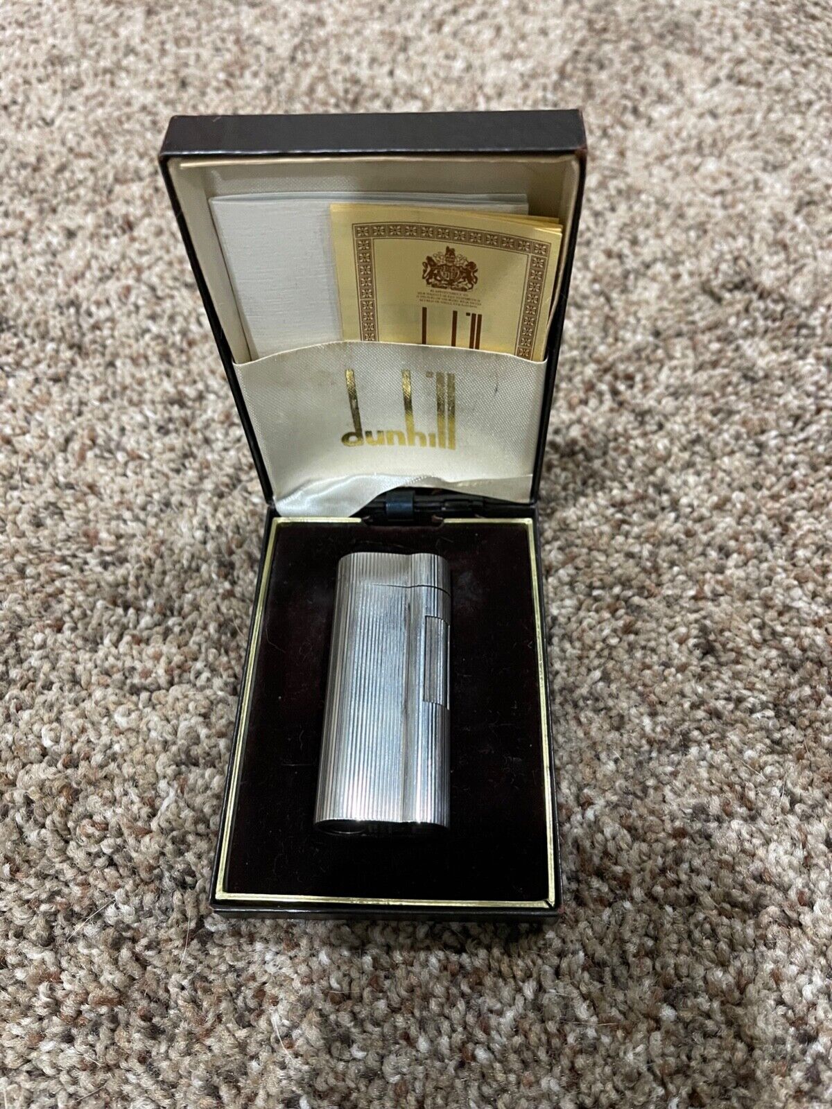 Dunhill Rollagas SType Silver Vintage Cigar Lighter w/ Box and Papers ...