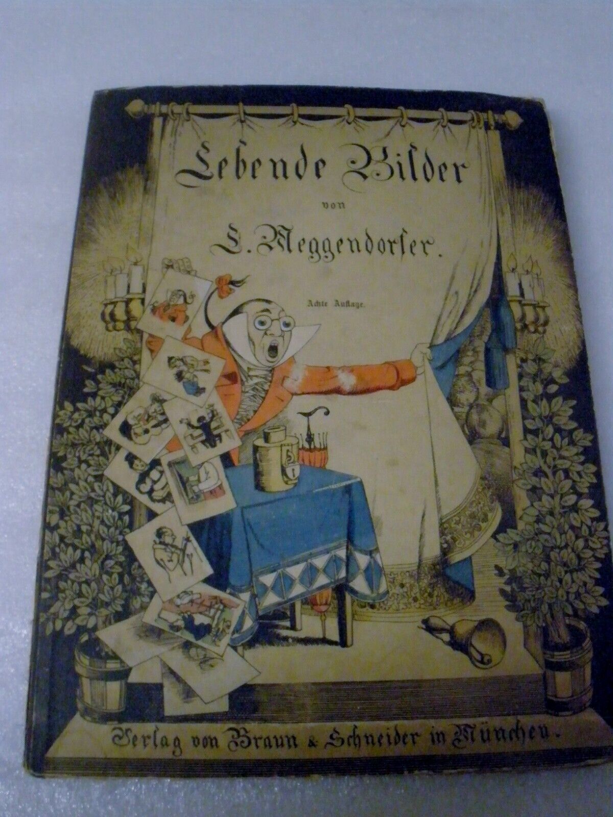 antique c. 1890 Moveable Books Lothar Meggendorfer LEBENDE BILDER ...