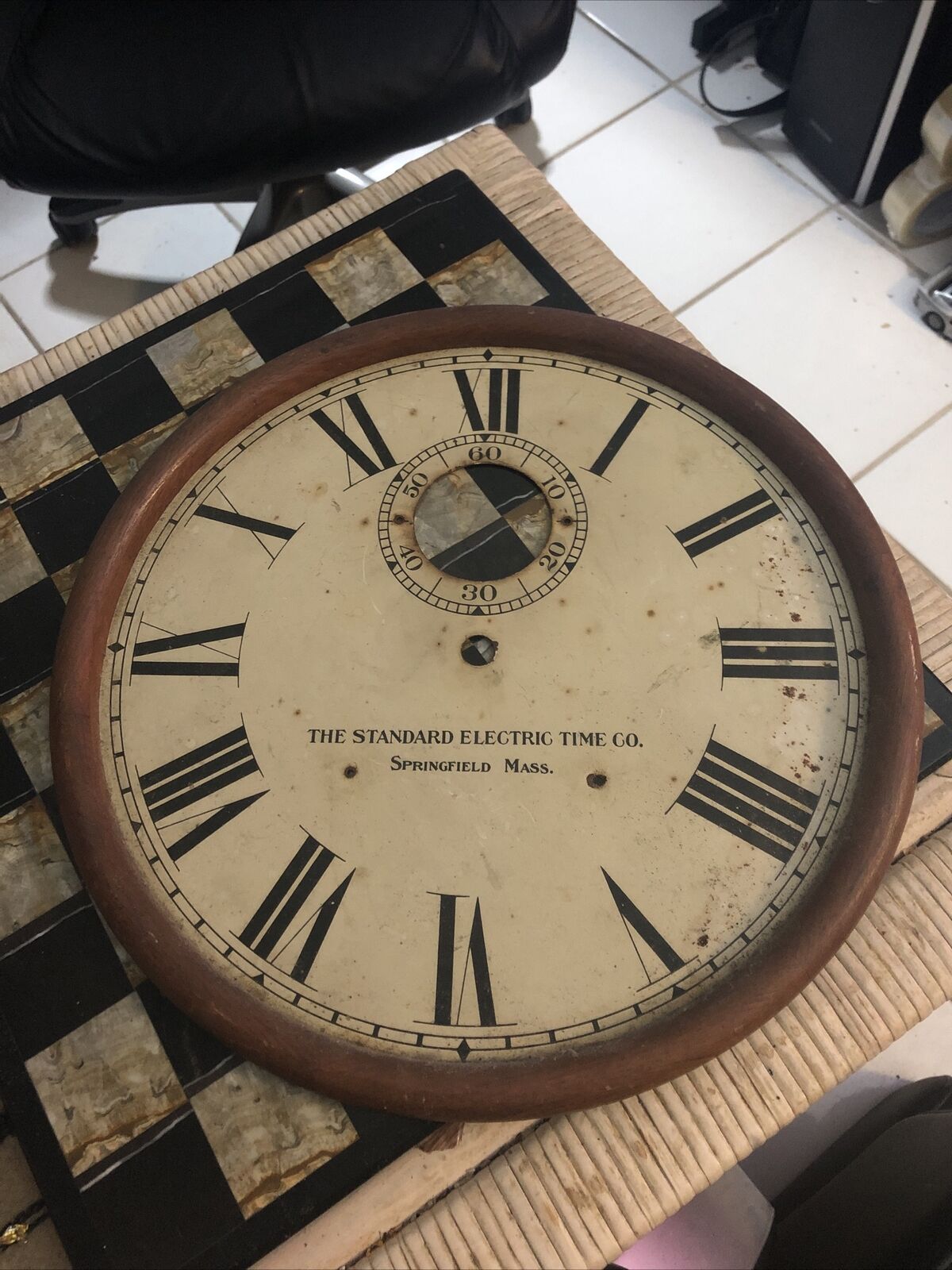 THE STANDARD ELECTRIC TIME CLOCK FACE ANTIQUE Vintage Antique Price