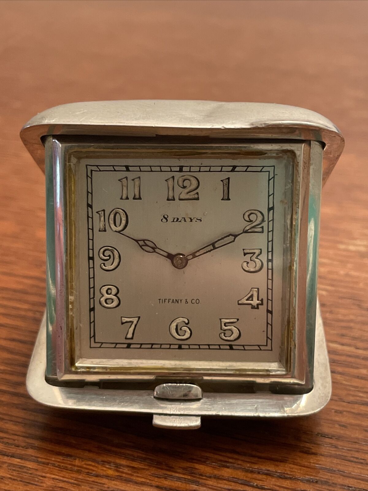 RARE Vintage Antique Tiffany Co Sterling Silver 8 Day Travel Clock RARE Vintage Antique Tiffany Co Sterling Silver 8 Day Travel Clock