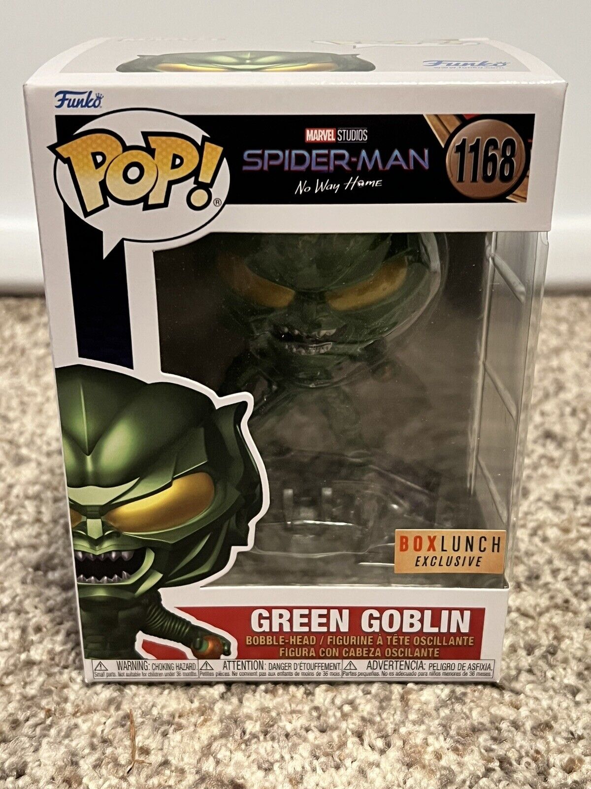 Funko POP Marvel SpiderMan No Way Home GREEN GOBLIN 1168 Box Lunch