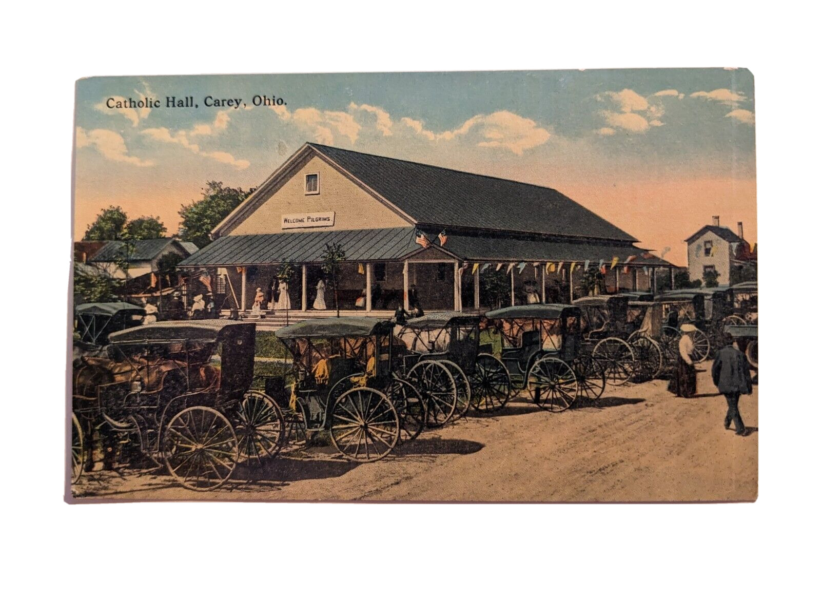 Catholic Hall Carey Ohio Antique Postcard Antique Price Guide Details Page