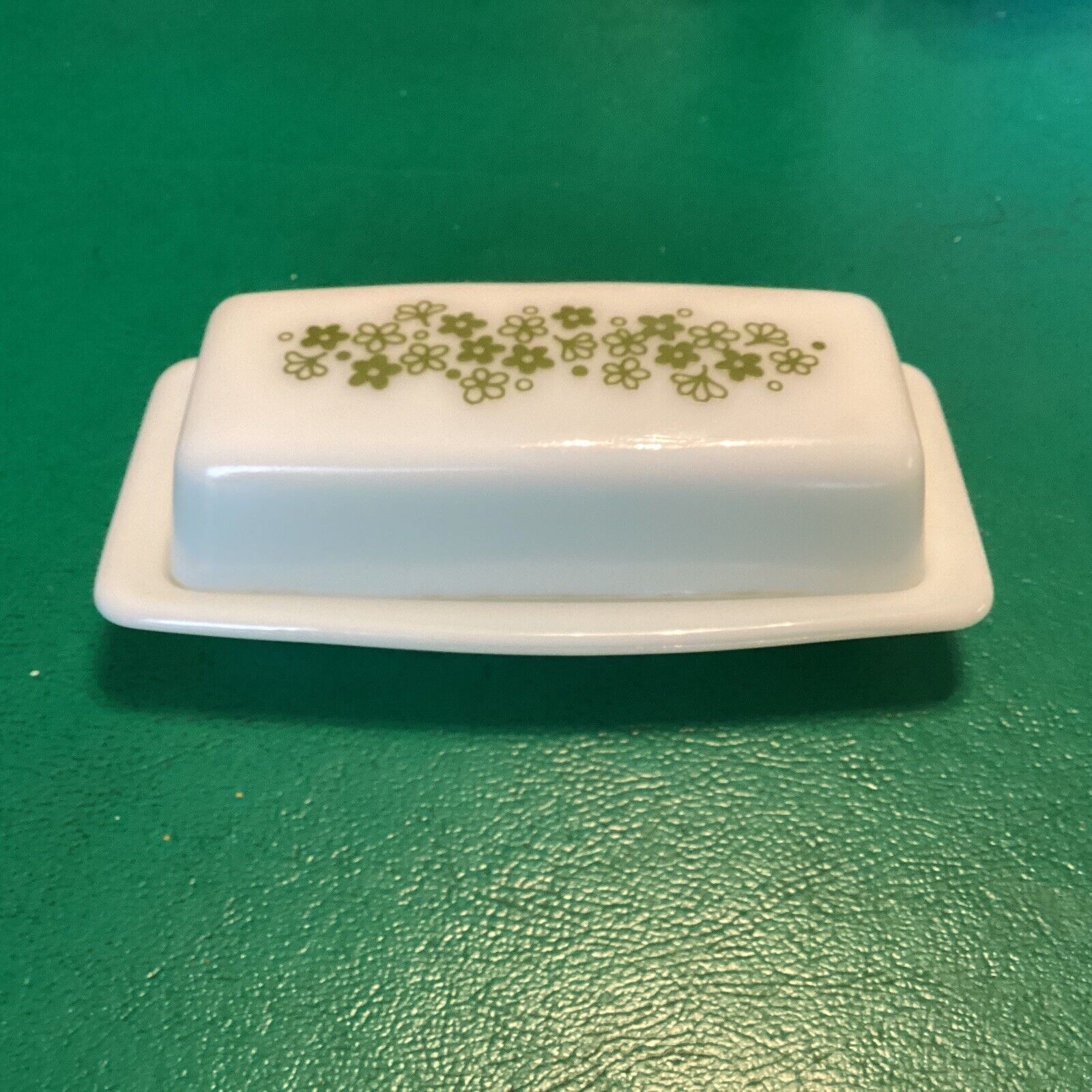 Vintage Pyrex Butter Dish Spring Blossom Crazy Daisy Covered with Lid