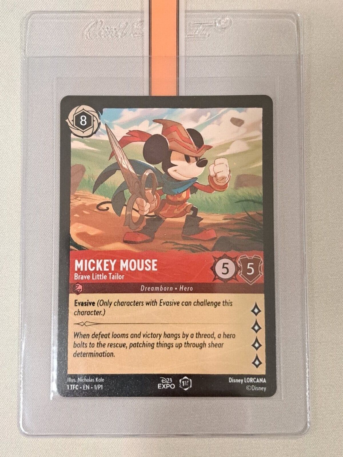 D23 Expo 2022 Disney Lorcana Mickey Mouse Exclusive Promo Card ...