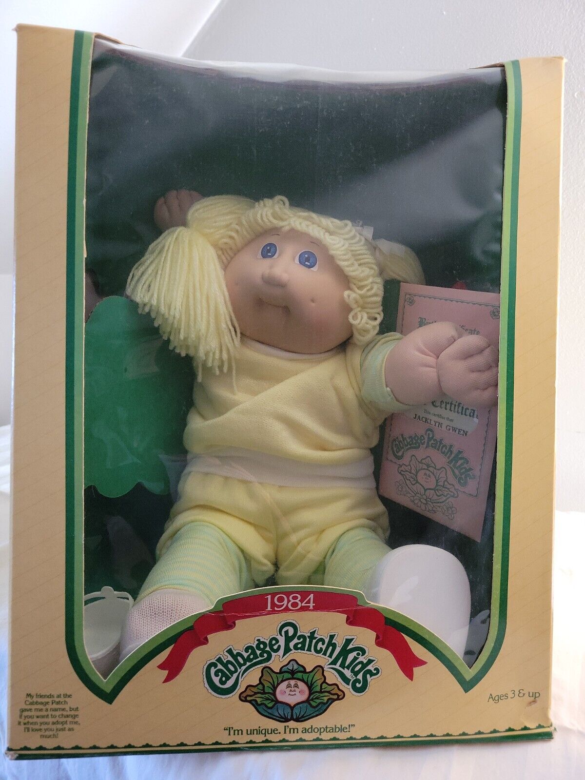 Vintage 1984 Cabbage Patch Kids Doll In Original Box with Papers