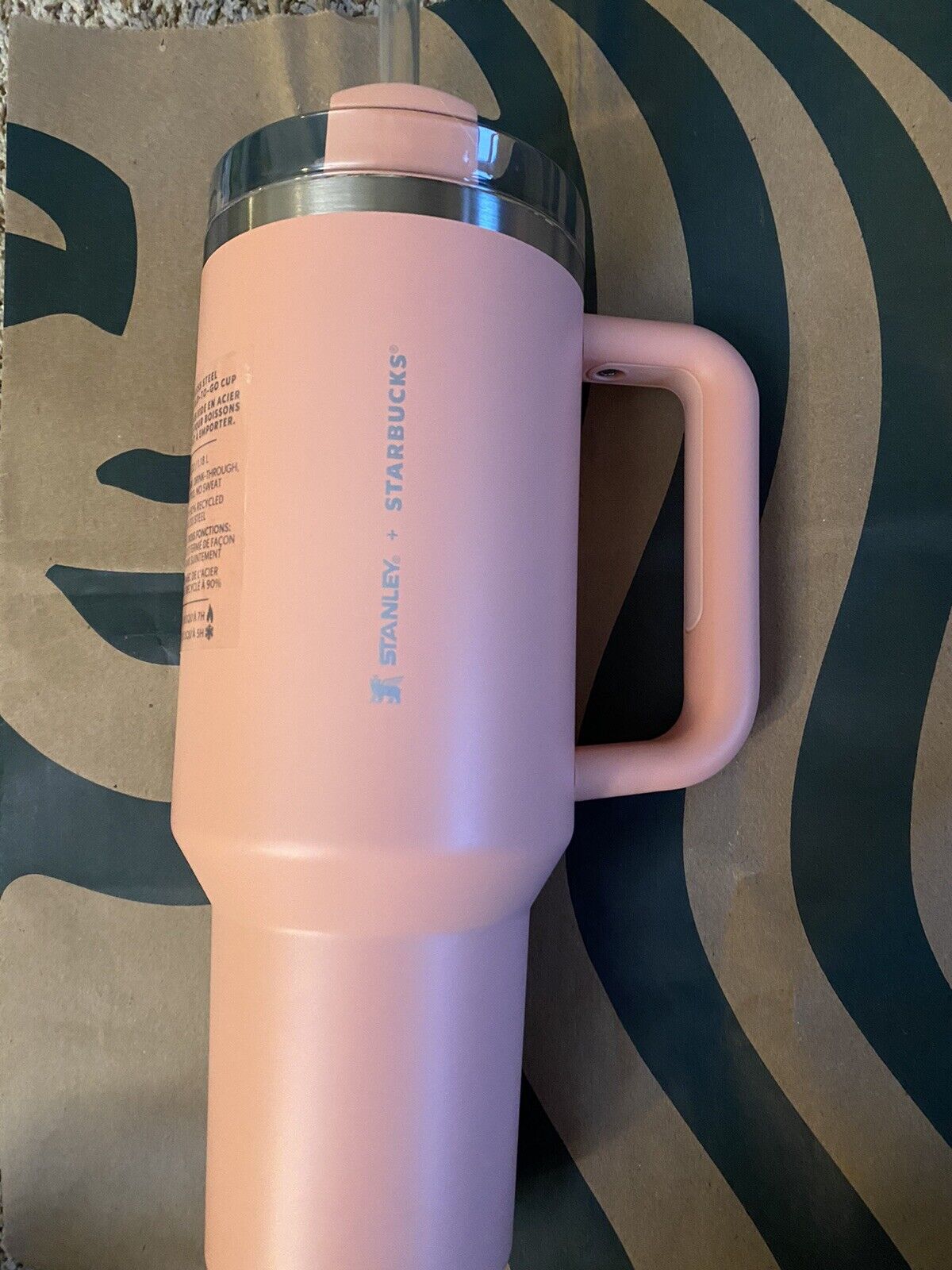 Stanley x Starbucks Target Exclusive 2023 Peach/Pink 40oz Tumbler NEW