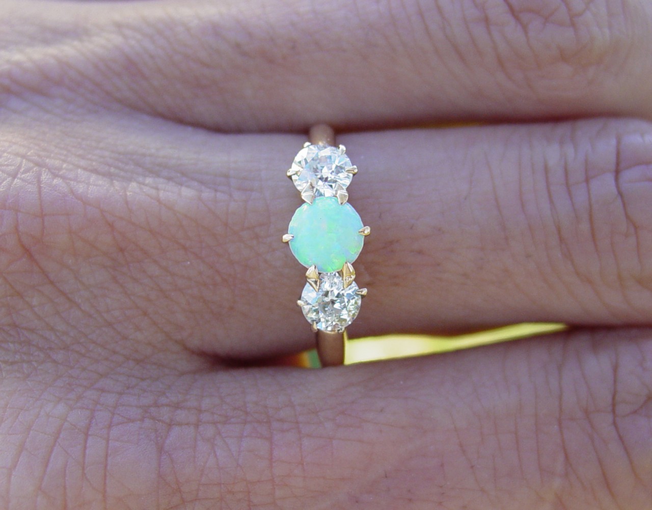 Opal Engagement Rings: Diamond And Opal Engagement Rings