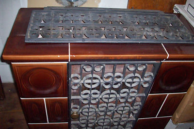 Weso brown tile coal or wood stove barely used -- Antique Price Guide
