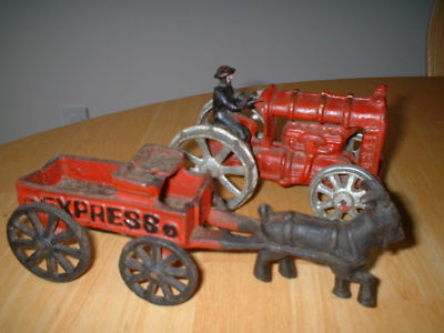 Cast iron ford tractor toy #9