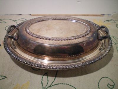 silver antique plate guide price plated completed serving dish copper covered