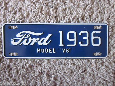 Vintage ford license plate #3