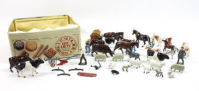 Lot Of 38 Vintage Britains Lead Farm Figures and Animals Completed