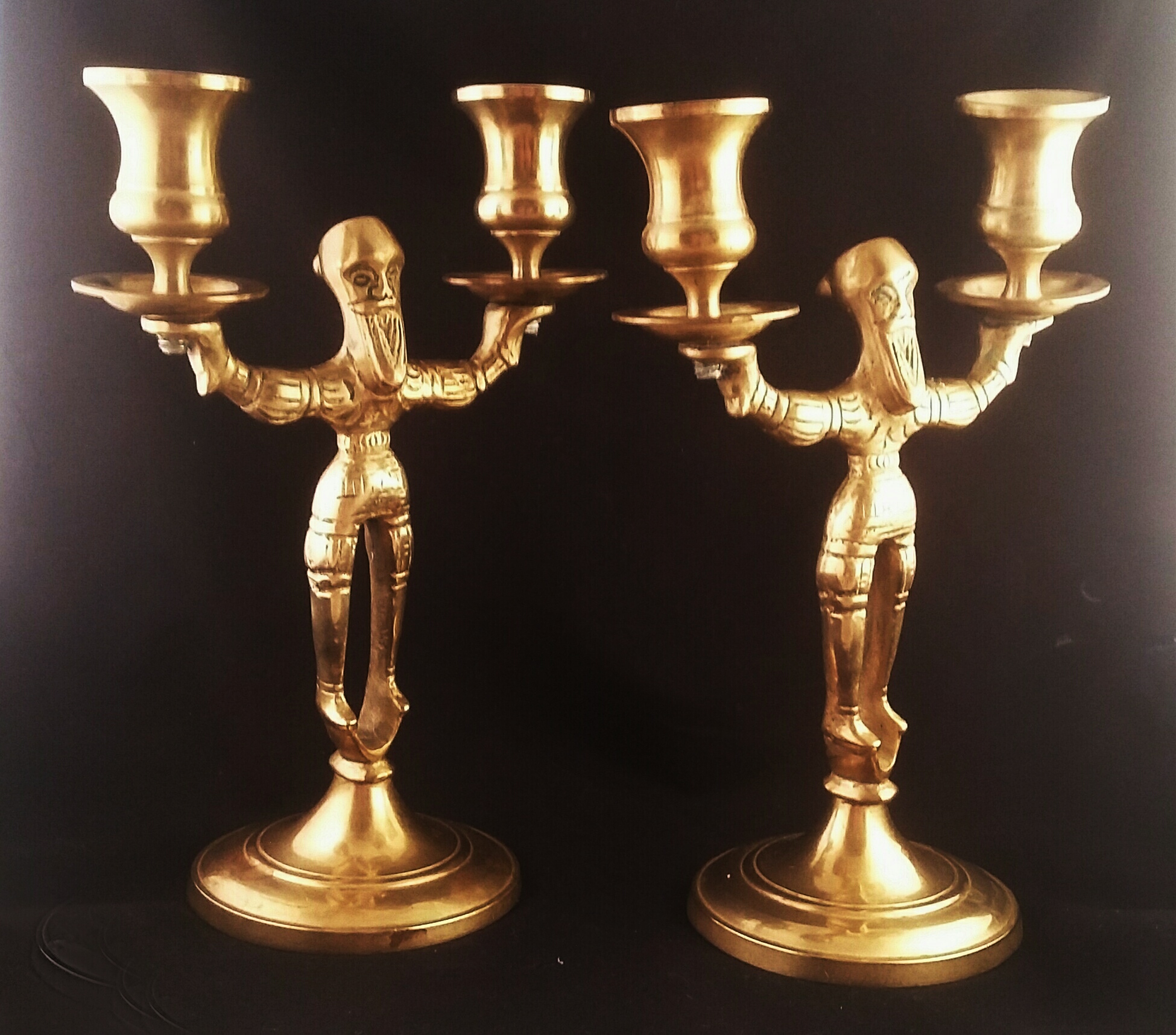 16thcenturynuremberggermanybrasscandleholders AntiquesNavigator