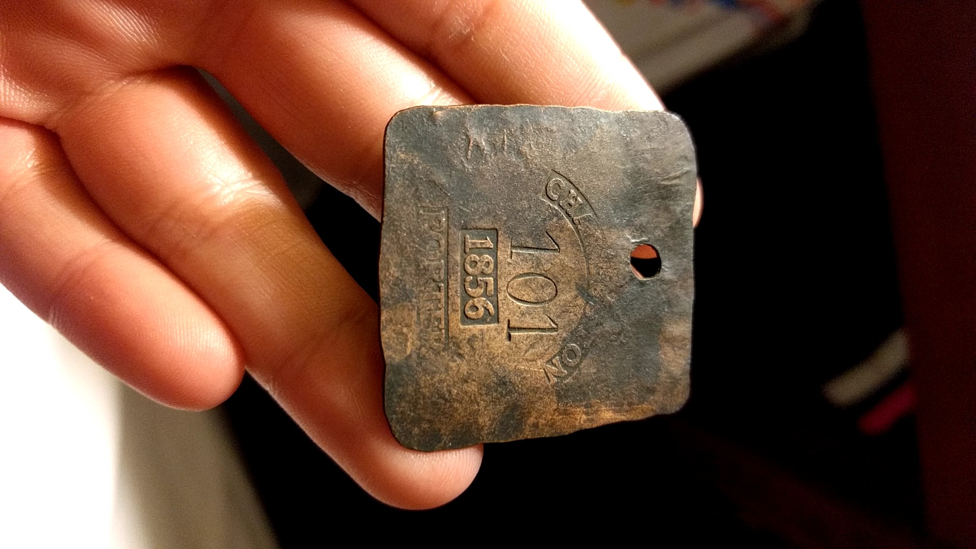 Slave tag 1856 AntiquesNavigator — Online Antique Stores