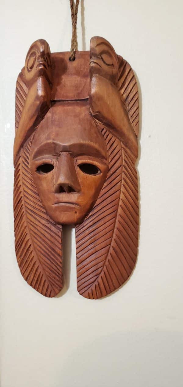 AMERICAN INDIAN HAND CARVED MASK